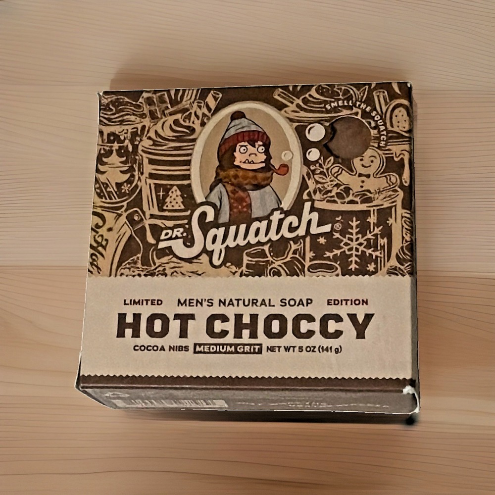 Dr. Squatch Hot Choccy Soap - Men's Natural Body Bar - Medium Grit - 5 oz